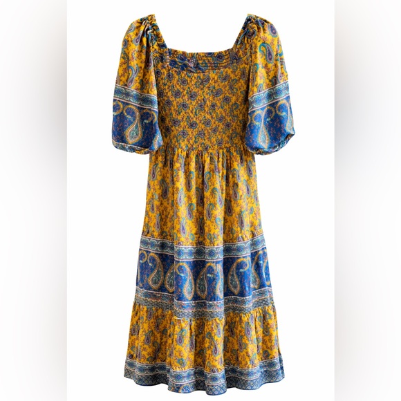 Me2Me Dresses & Skirts - 🧡 New Boho Paisley Maxi Dress | Smocked Bodice | Festival Cottagecore
